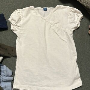 TU girls white short sleeve